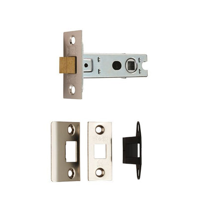 Eurospec BTL2/SQ 2.5" Ce B/T Tubular Mortice Latch Square Np 64mm Nickel Plated