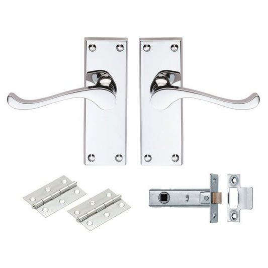Carlisle Brass GK002CP/INTB Contract Victorian Scroll Latch Pack Polished Chrome