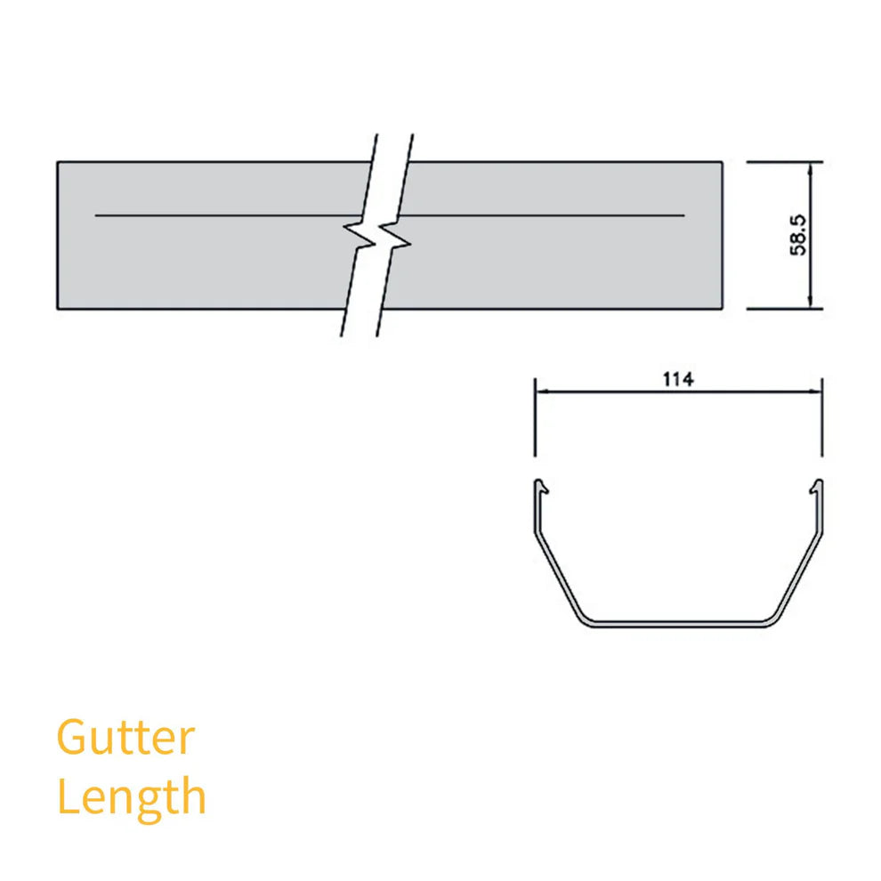 FloPlast Square Gutter 4m