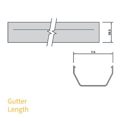 FloPlast Square Gutter 4m