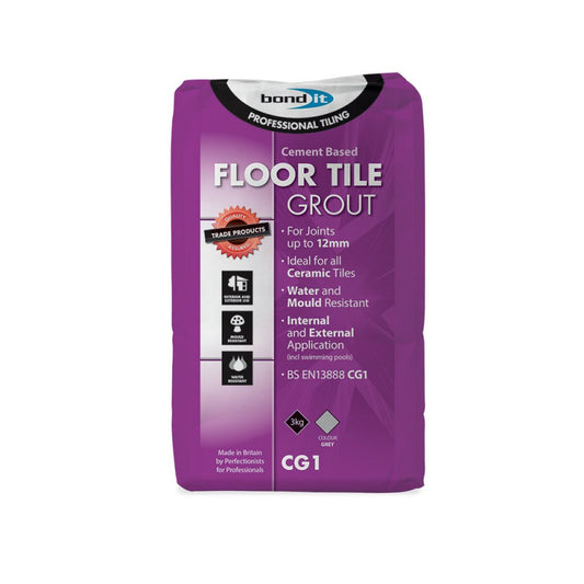 Bondit Floor Tile Grout - Grey - 3kg